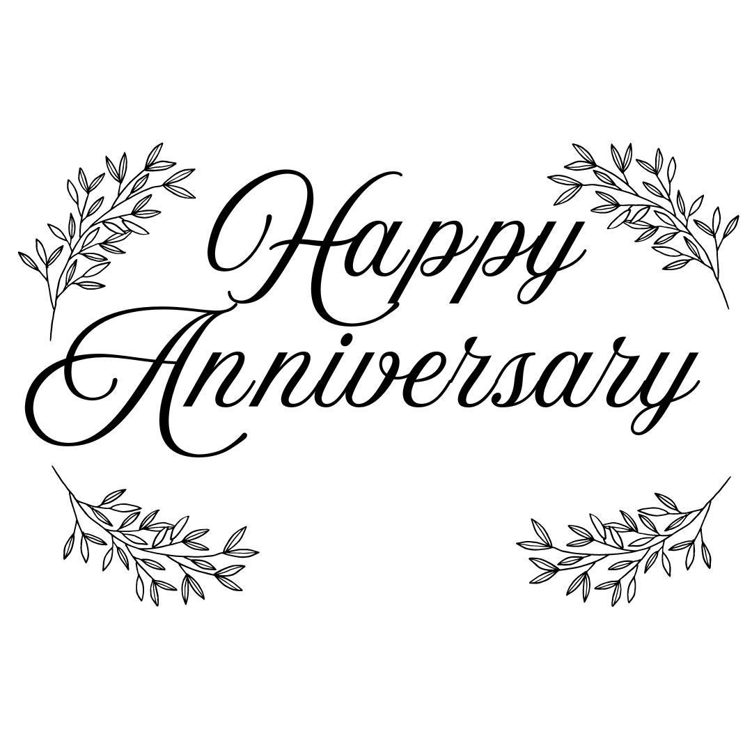 Happy Anniversay Bamboo Cutting Board